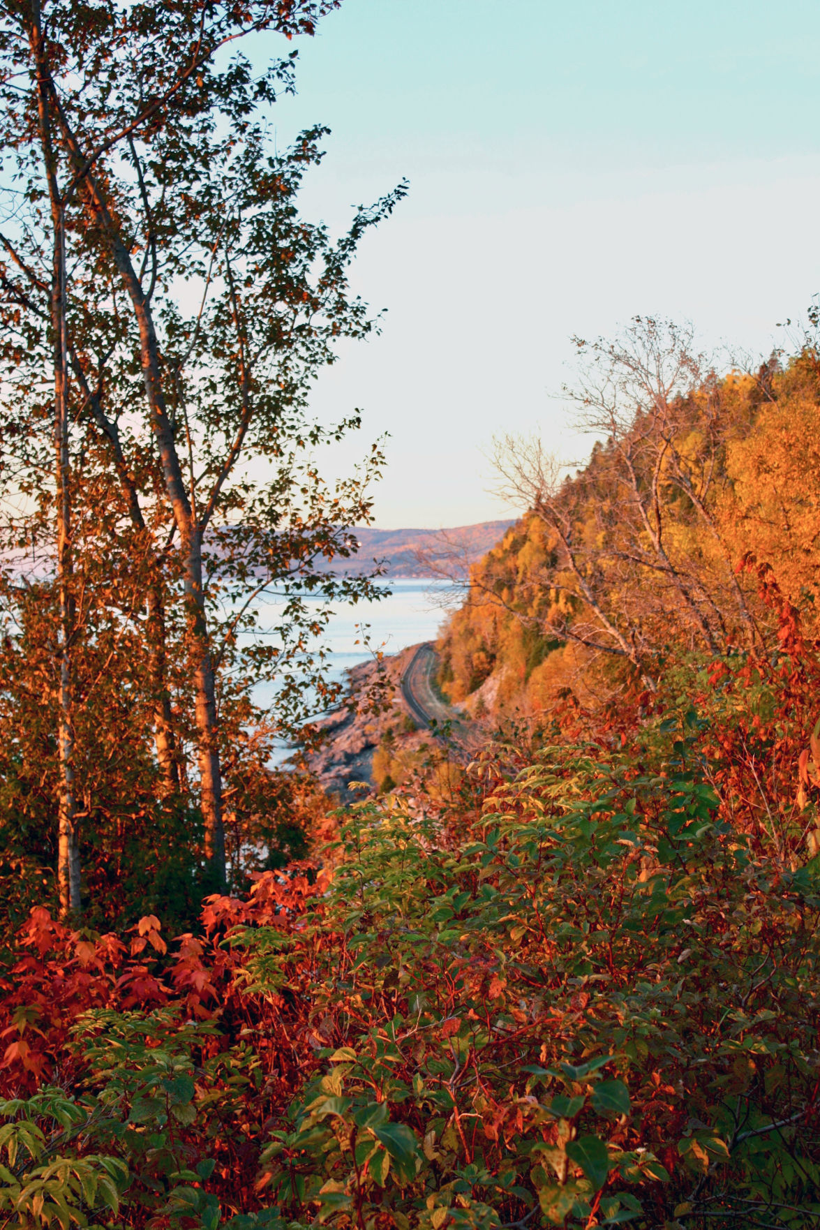 rails along the St. Lawrence River